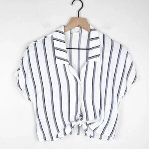 Aritzia Wilfred Free Striped Front Button Down